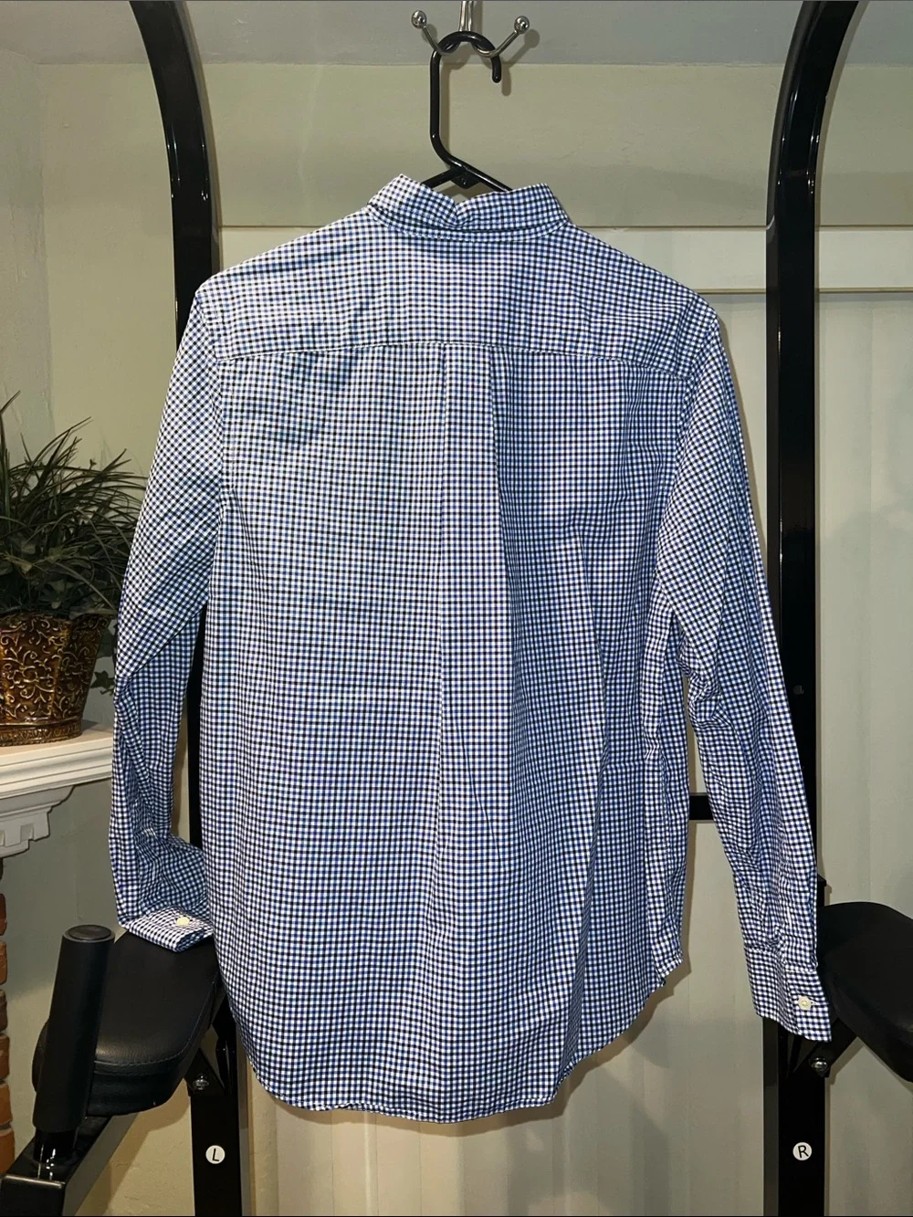 Polo by Ralph Lauren Blue and White Gingham Button-Down Shirt